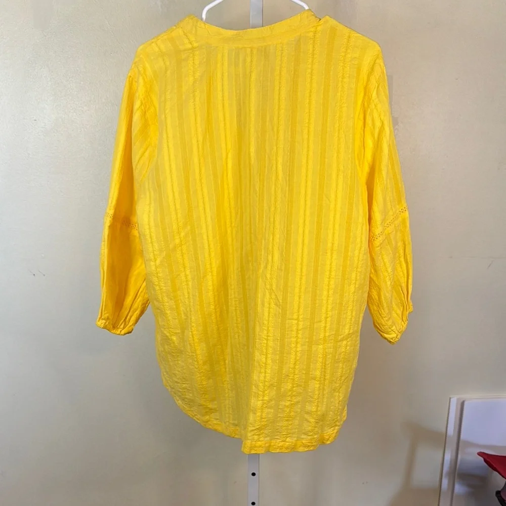 Yellow Ruby Road 100% Cotton Top XL